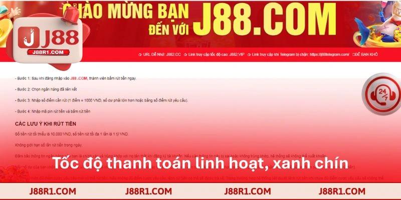 Tốc độ thanh toán linh hoạt, xanh chín